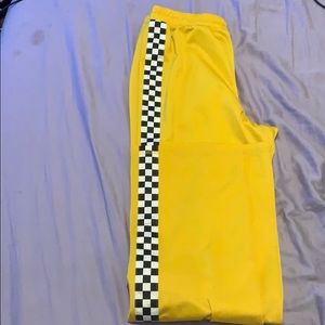 FOREVER 21 yellow checker pants